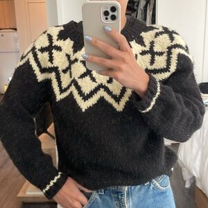 Wool patterned Velvet by Graham & Spencer sweater, Size XS.